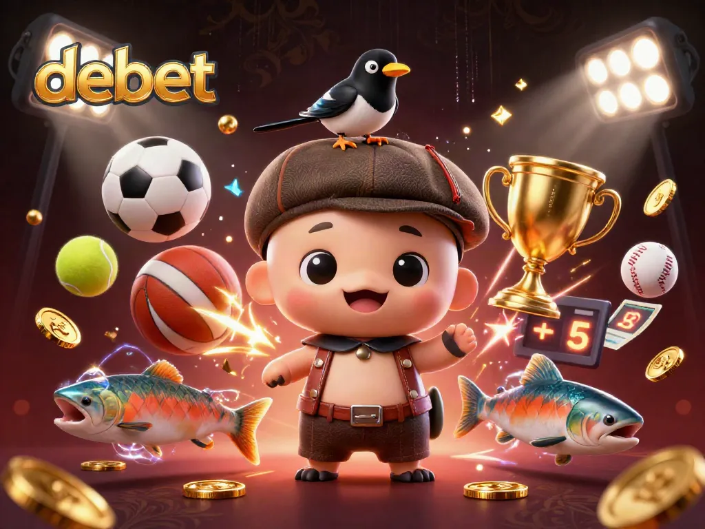 Engage with debet's thrilling casino experience featuring a playful Loch Ness monster in this vibrant 3D scene.